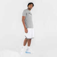 Adult 2-Way Basketball Shorts SH500R - Black/White