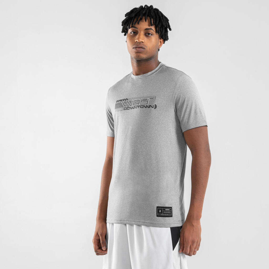 Herren Basketball  T-Shirt - TS500 Fast grau