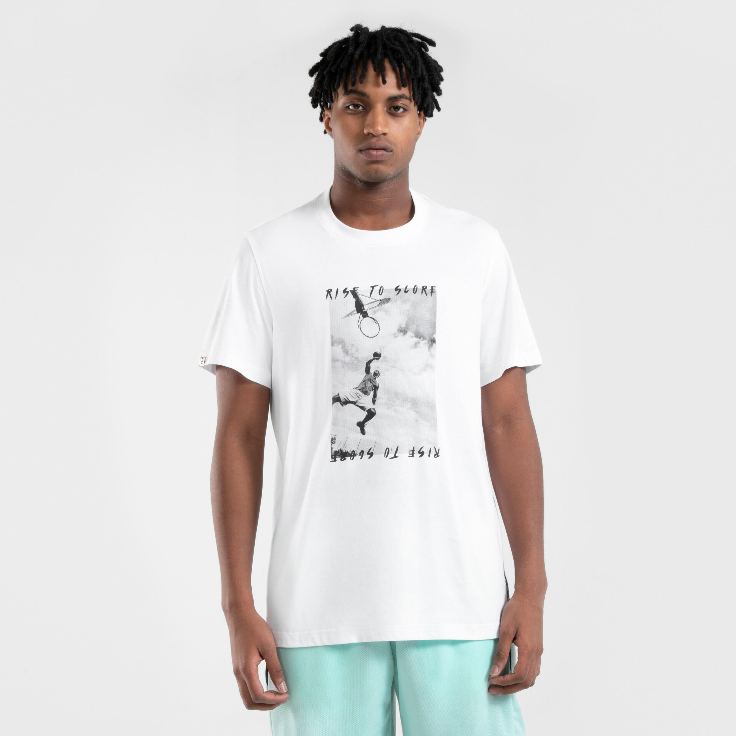 TARMAK Adult Basketball T-Shirt TS500 Signature - White