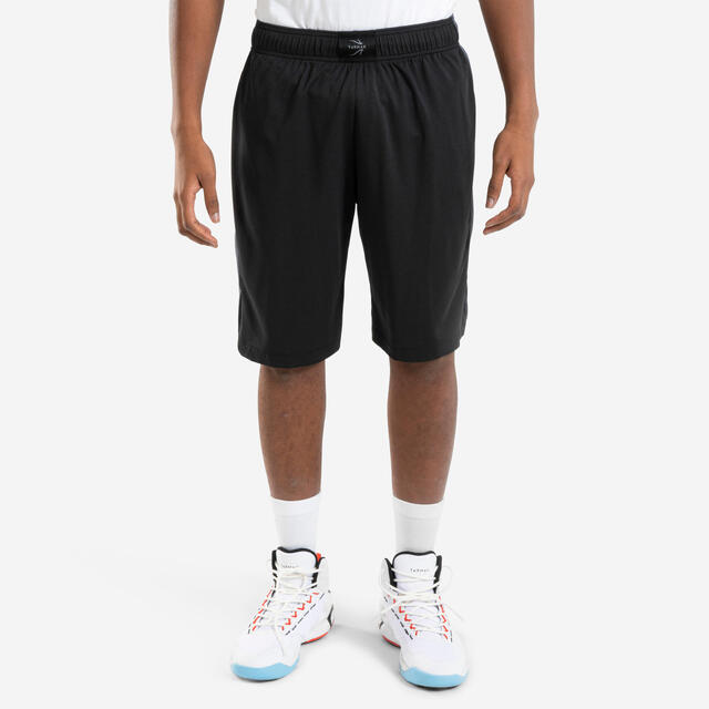 Damen/Herren Basketballshorts SH500 schwarz