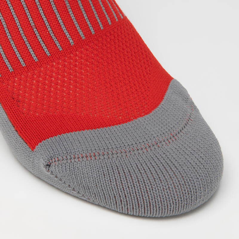 Chaussettes hautes de rugby adulte - R500 rouge