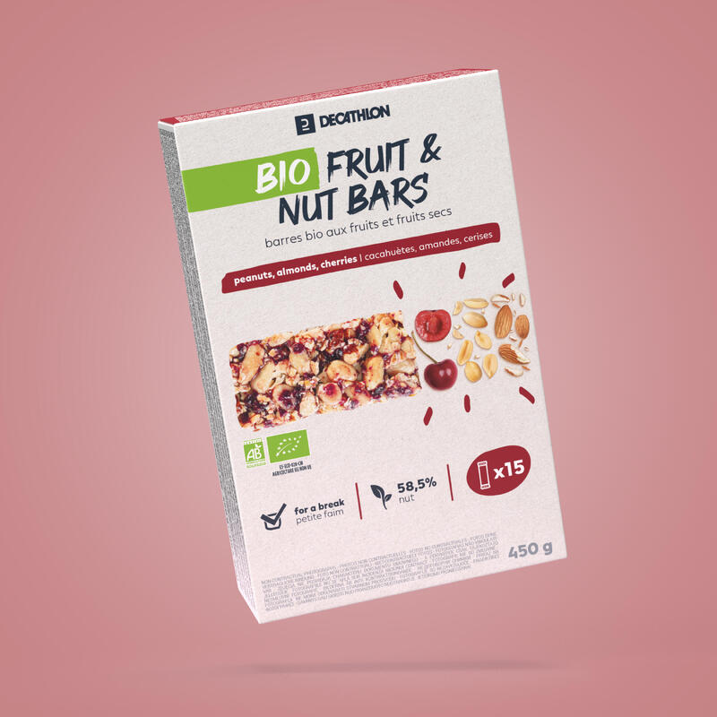 Peanut, Almond and Red Fruit Bars x15 Decathlon