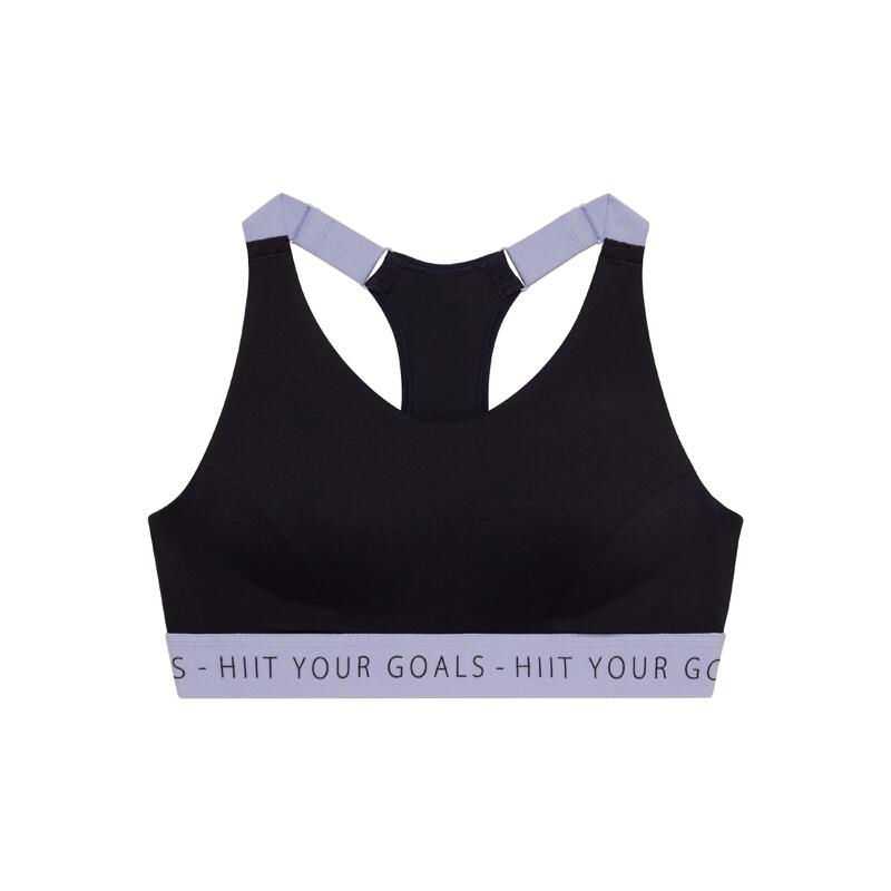 HIIT Bra - Black with Blue