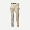 Women Zip-Off Dry Fit Durable Trekking Pants Coffee - MT500