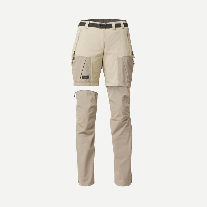 Pantalon modulable 2 en 1 de trek montagne - MT500 - Femme