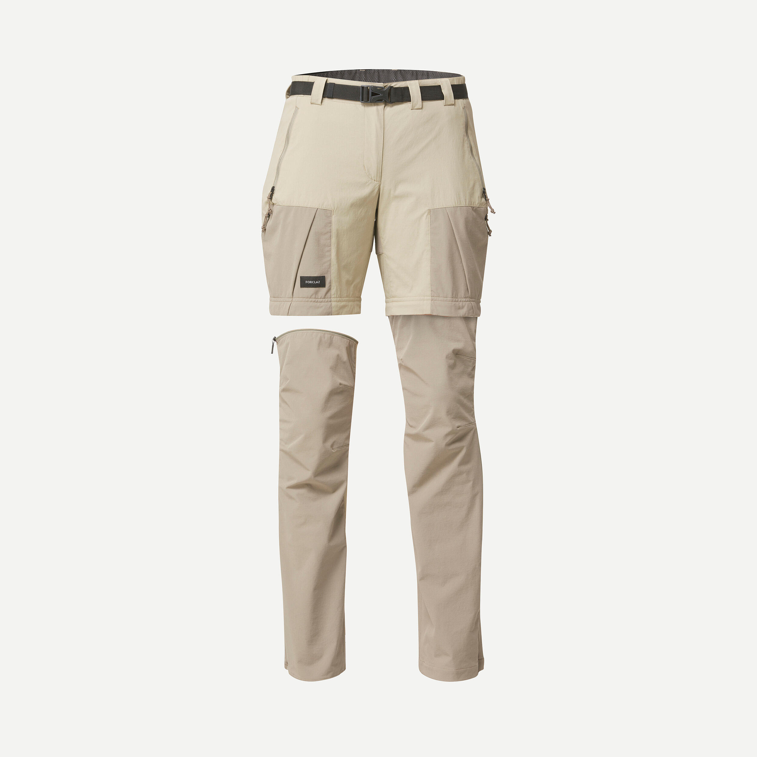 Men's Travel Backpacking Zip-Off Cargo Pants - Travel 100 Zip-Off - kh |  Decathlon
