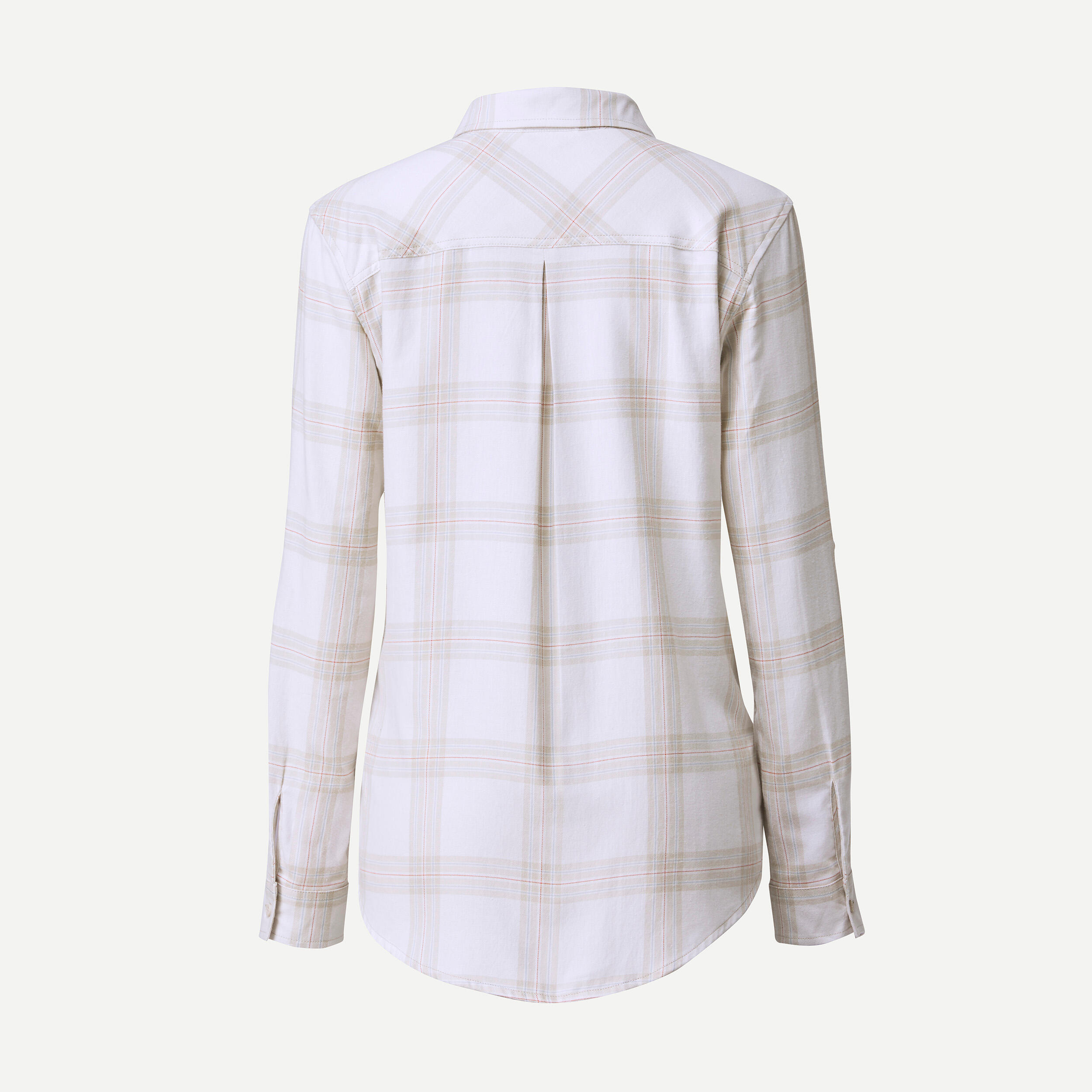 Women’s long-sleeved travel shirt, TRAVEL 100 - Beige 6/8