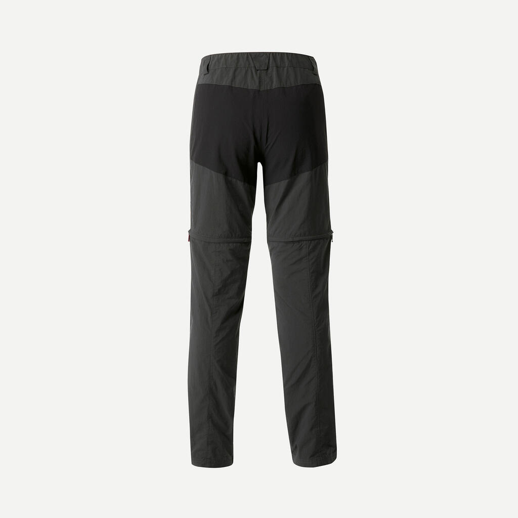 Women's Mountain Trekking 2-in-1 Zip-Off Trousers MT100 - grey