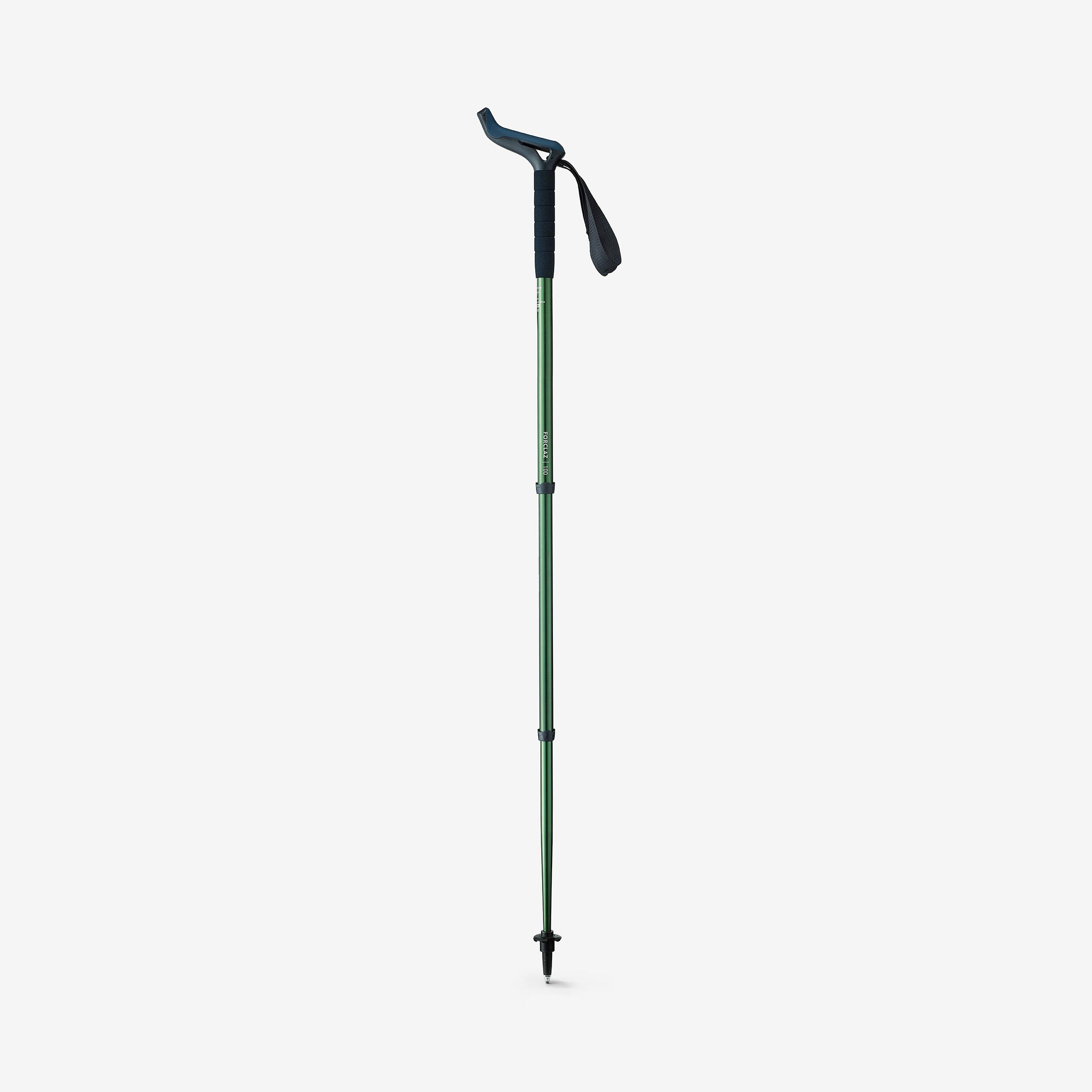 1 Hiking Pole MT100 Ergonomic Green Decathlon