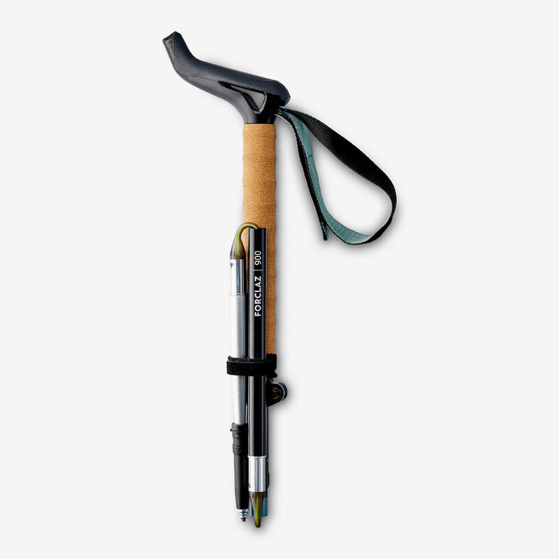 1 bâton canne ultra-compact de trek - MT900 Ergonomique - noir