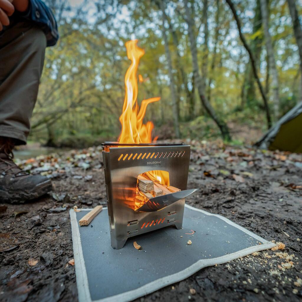 Stainless steel bivouac bushcraft wood-burning camping stove