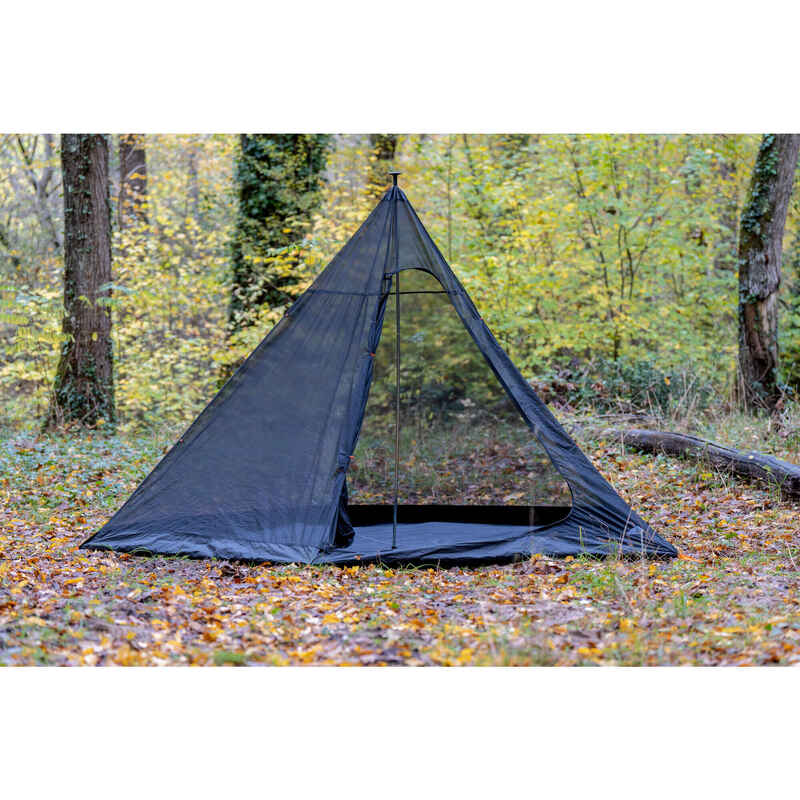 Mosquito Net Teepee Bushcraft Bivouac black Decathlon