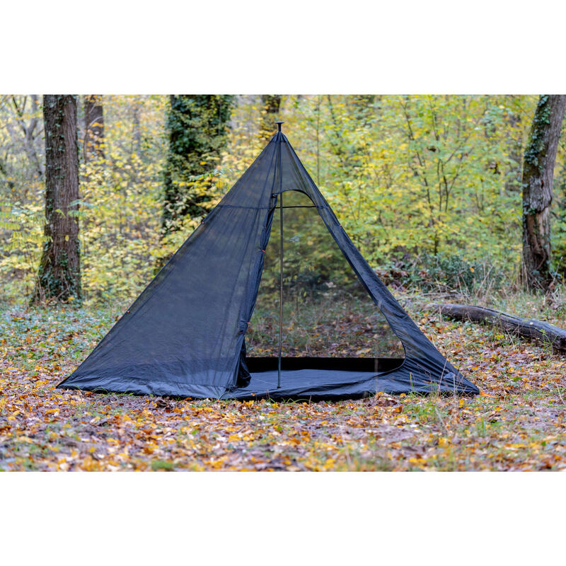 Moskitonetz Tipi Bushcraft Camping schwarz