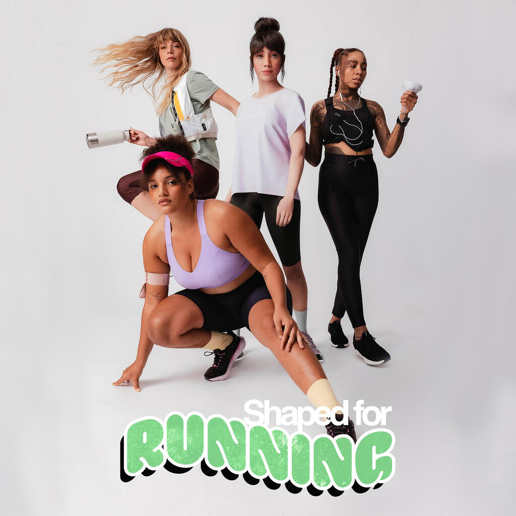 Leggings de running transpirables negros para mujer Kiprun Run 500 Dry