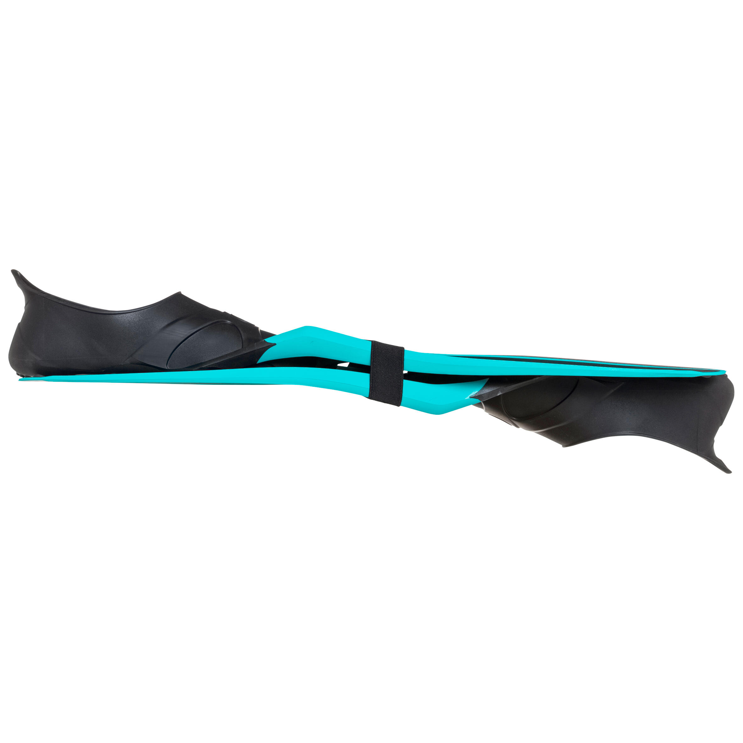 Adult Snorkeling Fins - FF 100 REACT Black Green Marble