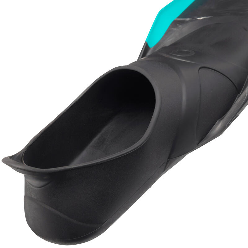 潛水蛙鞋 FF 100 REACT－黑色／大理石綠色