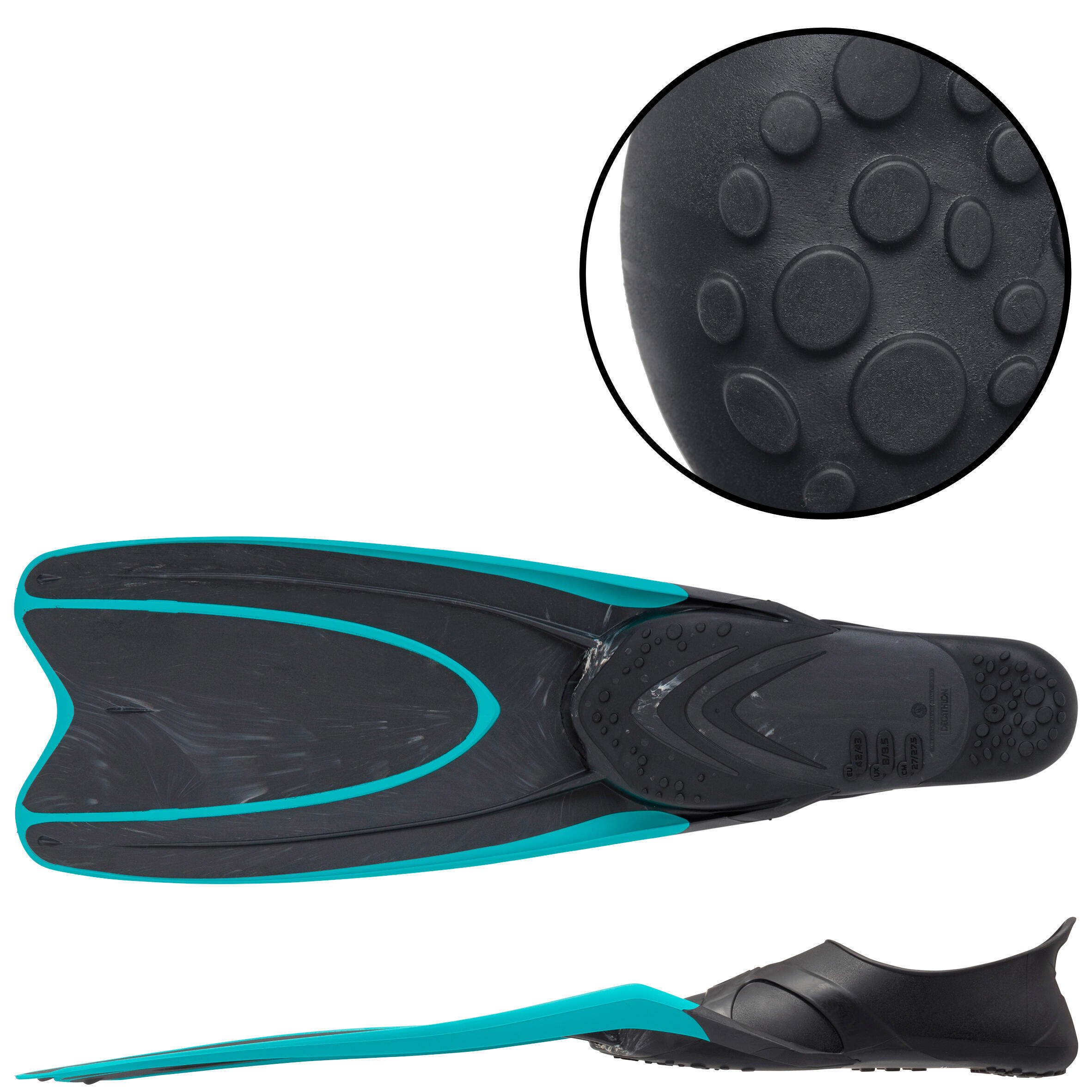 Diving Fins - FF 100 REACT Black Green Marble 4/6