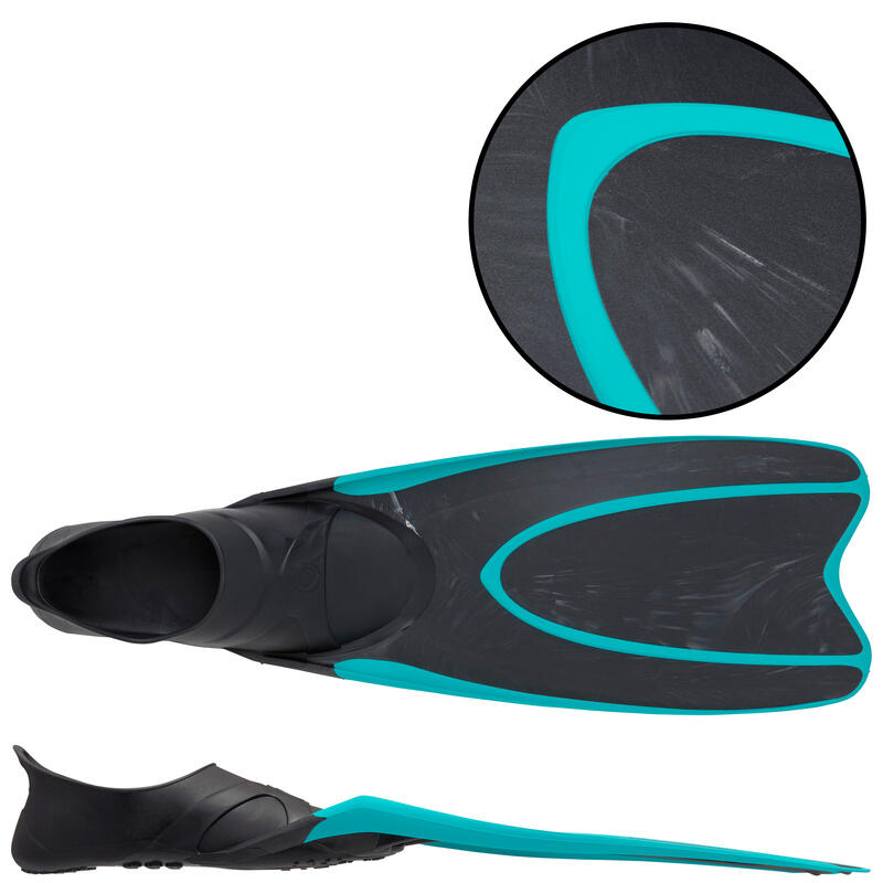 Diving Fins - FF 100 REACT Black Green Marble