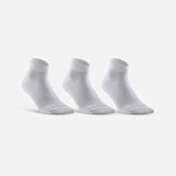 CALCETINES LARGOS DEPORTES DE RAQUETA NIÑOS ARTENGO RS 100 BLANCO x3 PARES