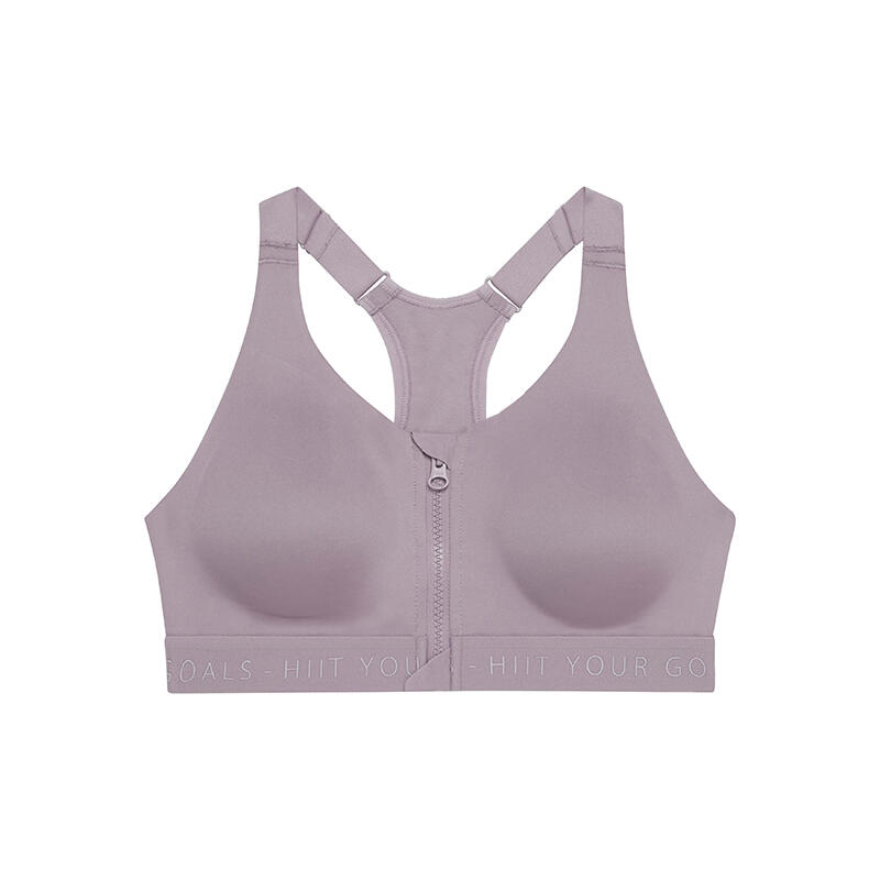 Women’s High-Support Zip-Up Sports Bra with Cups - DECATHLON