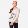 Reit-Poloshirt Kinder Mädchen langarm - 100 beige