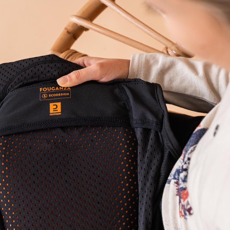 Kids' Flexible Horse Riding Back Protector 500 Black FOUGANZA Decathlon