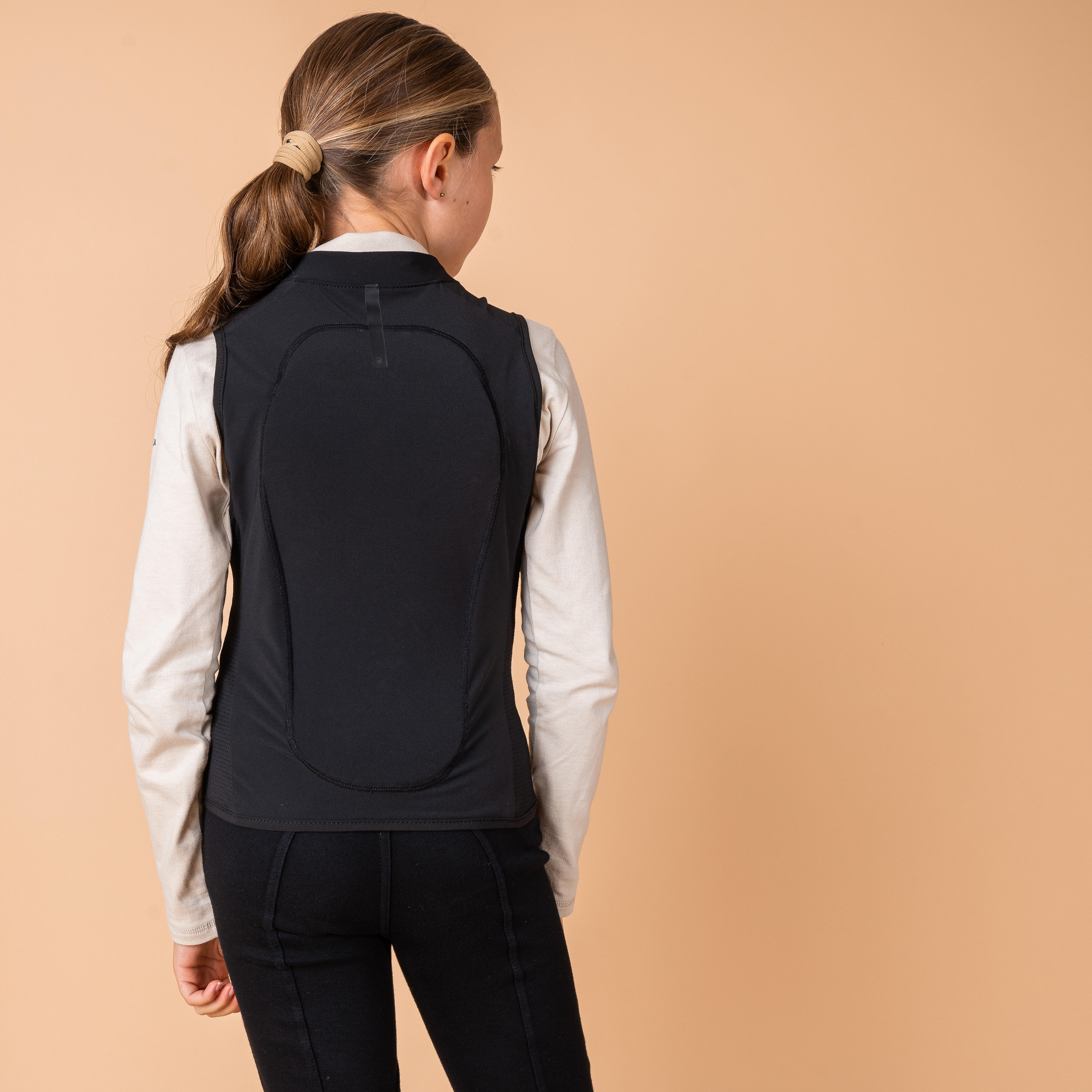 Kids' Flexible Horse Riding Back Protector 500 - Black