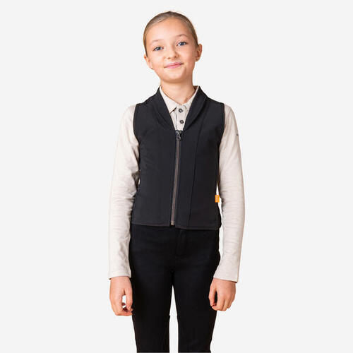 Dorsale d&#039;équitation Souple 500 Junior Noir D3O®