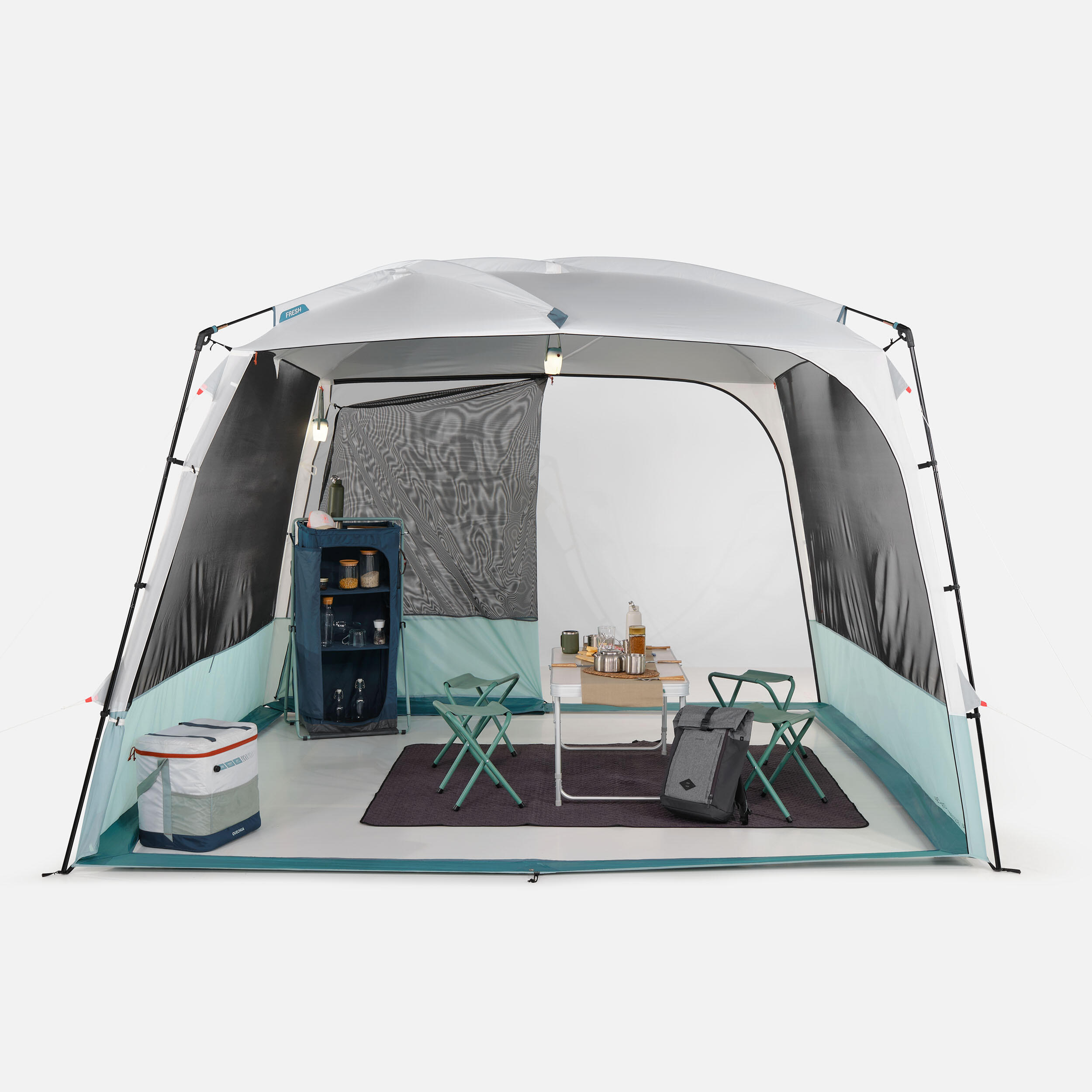 Abris de camping 10 personnes, Ultra Fresh 118 sq ft - QUECHUA