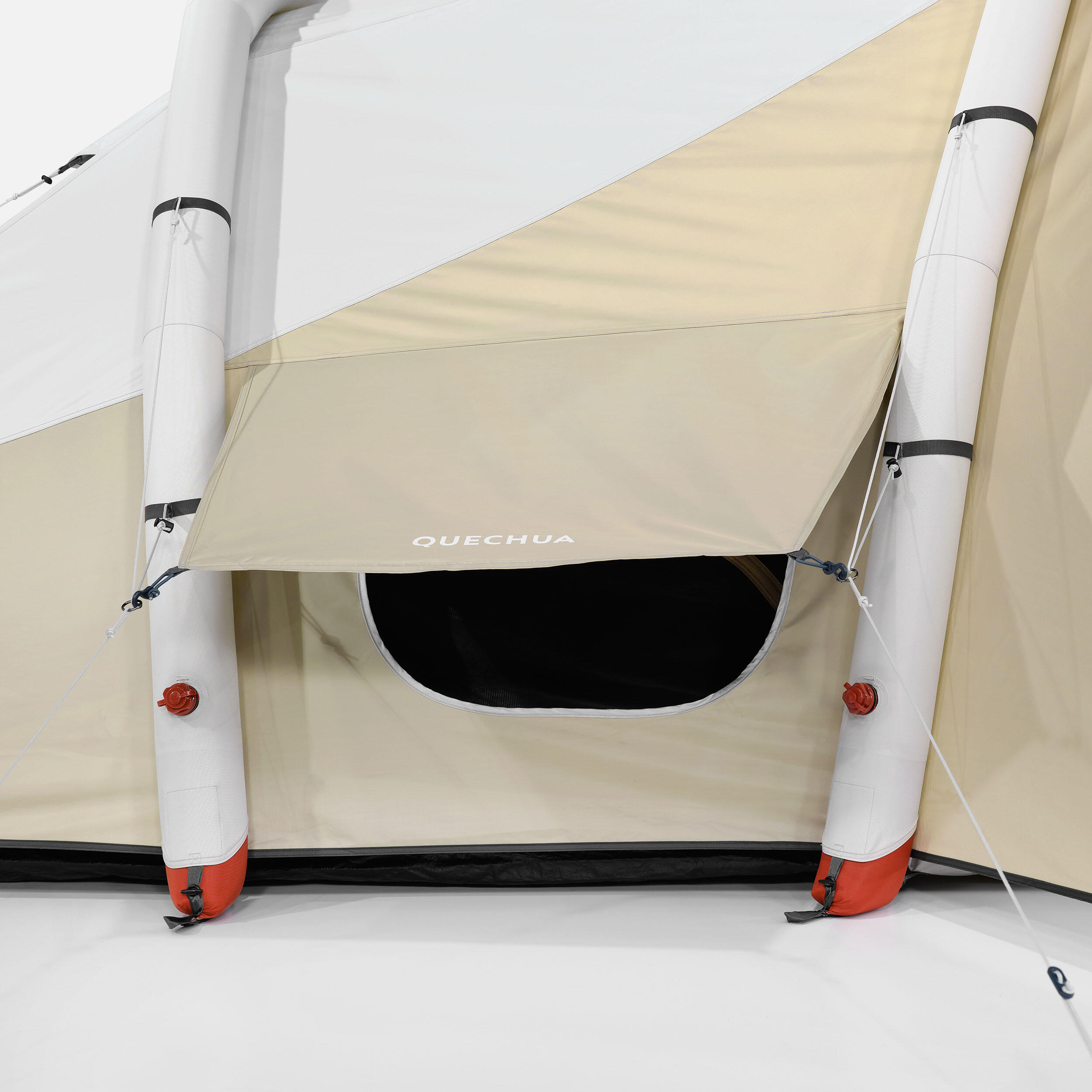 Tente de Camping Gonflable Rapide COSTWAY 4-6 Personnes-Pompe-4 Fenêtres à Moustiquaire-2 Portes-Sac de Transport-3 x 2,1 x 1,97 m - Sport