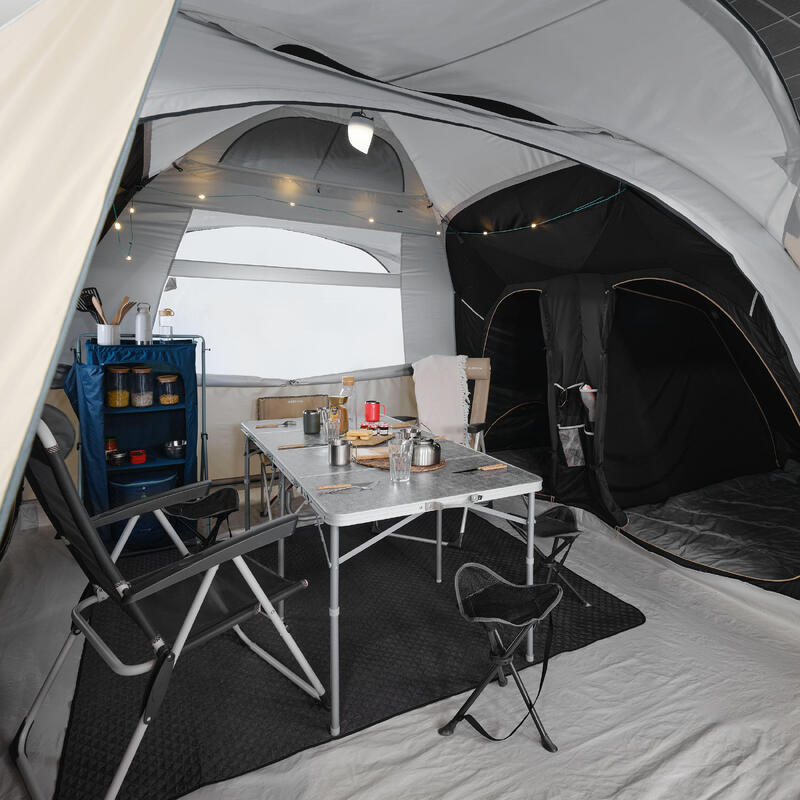 Cort gonflabil camping cu 8 locuri, 4 dormitoare, Fresh & Black, Air Seconds 8.4
