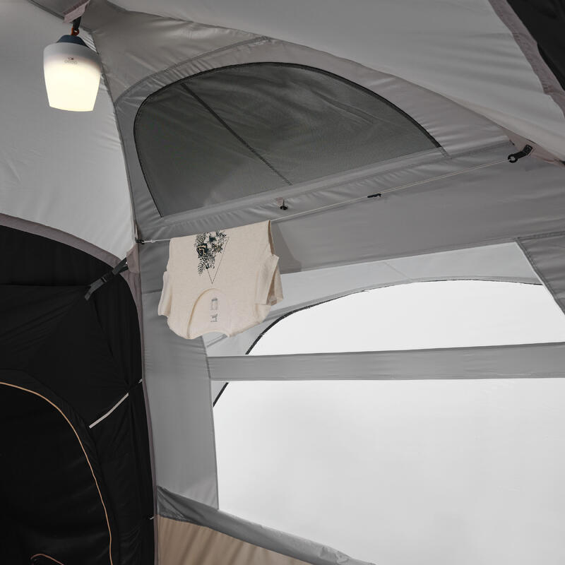 Cort gonflabil camping cu 8 locuri, 4 dormitoare, Fresh & Black, Air Seconds 8.4