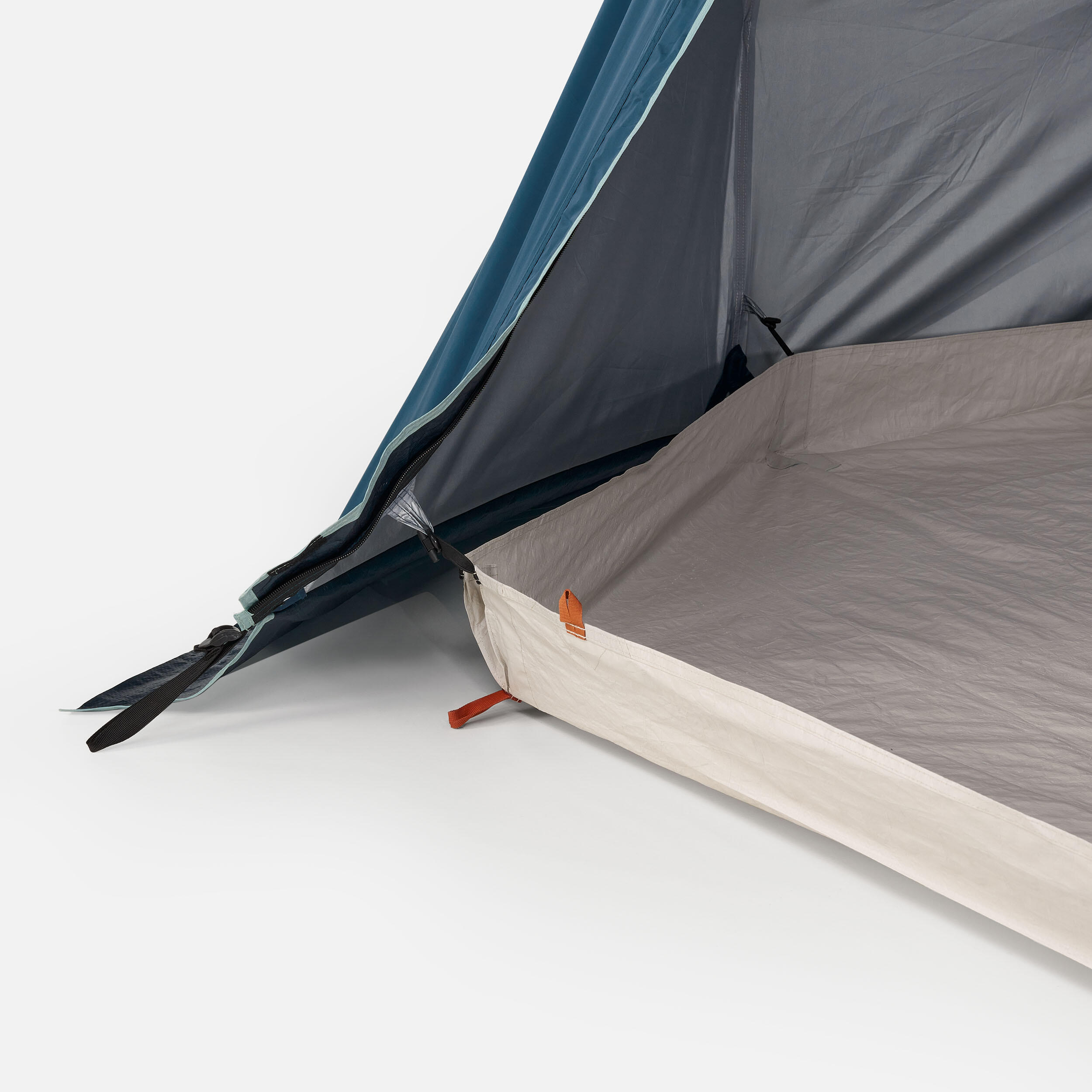 Camping Tent with Poles 4-Person, Arpenaz 4.1 Fresh & Black - QUECHUA