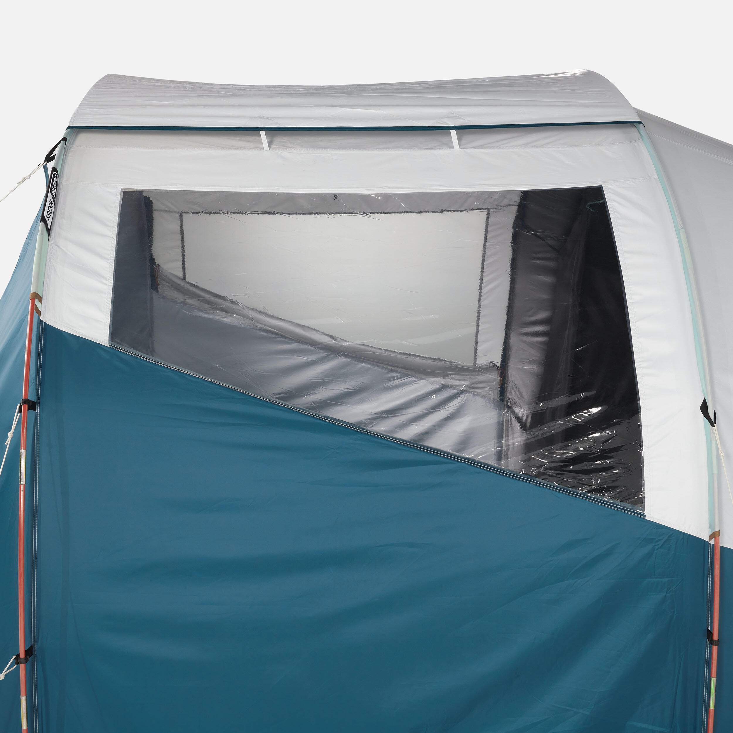 Camping Tent with Poles 4-Person, Arpenaz 4.1 Fresh & Black - QUECHUA