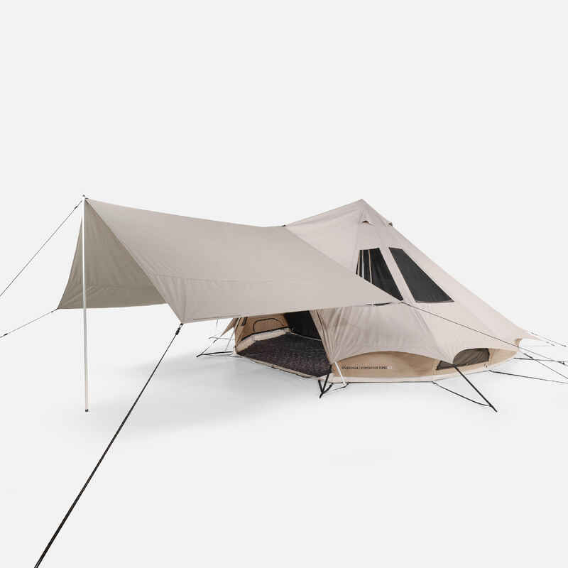 Tarp Schutzplane Camping - Tepee Polycotton für 6 Personen