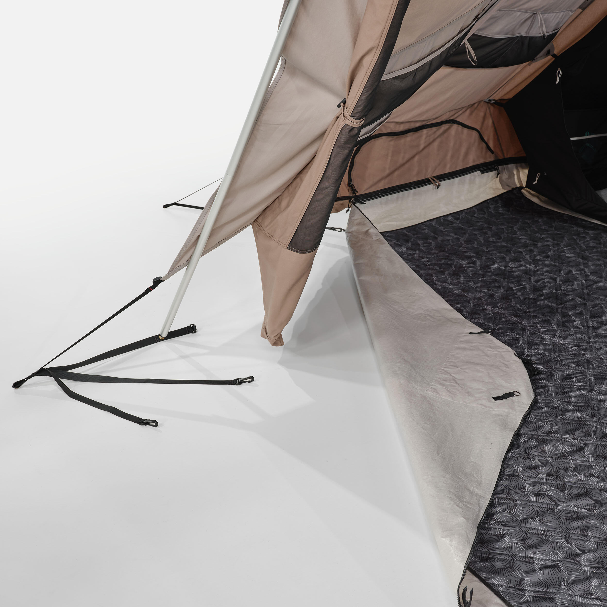 Kampeertipi voor vijf personen Tepee 5.2 polykatoen twee slaapruimtes 15/30