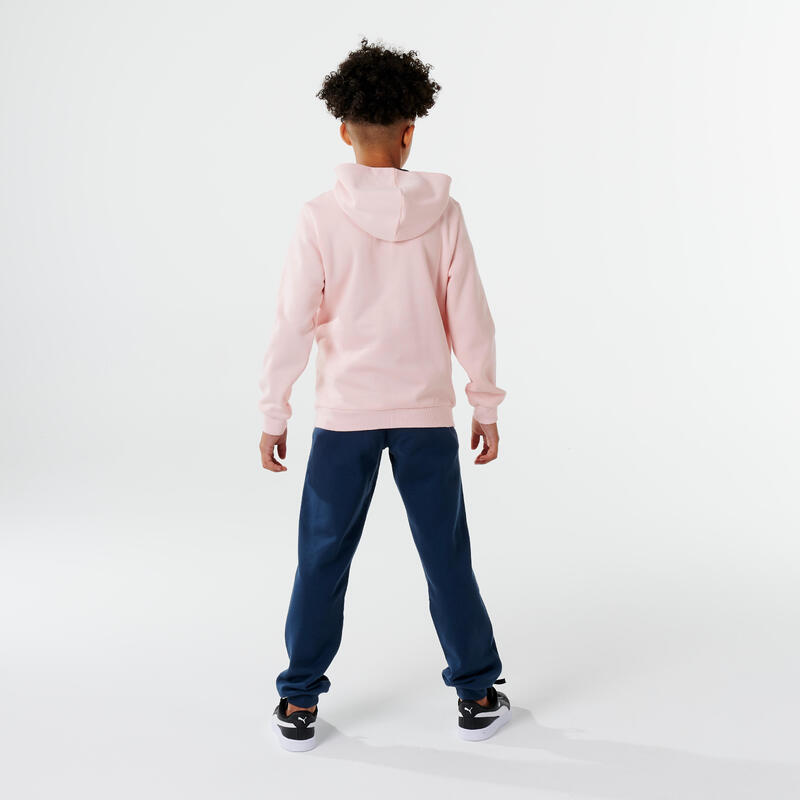 SWEAT À CAPUCHE ENFANT - ROSE AVEC IMPRIMÉ PUMA