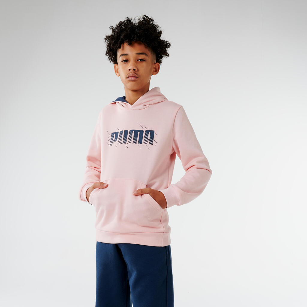 Puma Kapuzenpullover Kinder - rosa mit Print