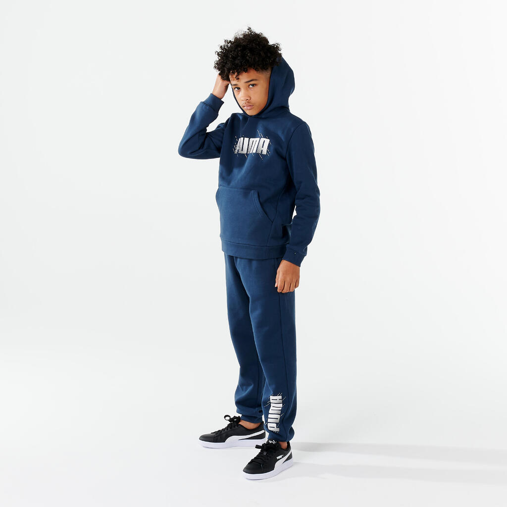 Bērnu sporta džemperis ar kapuci, tumši zils