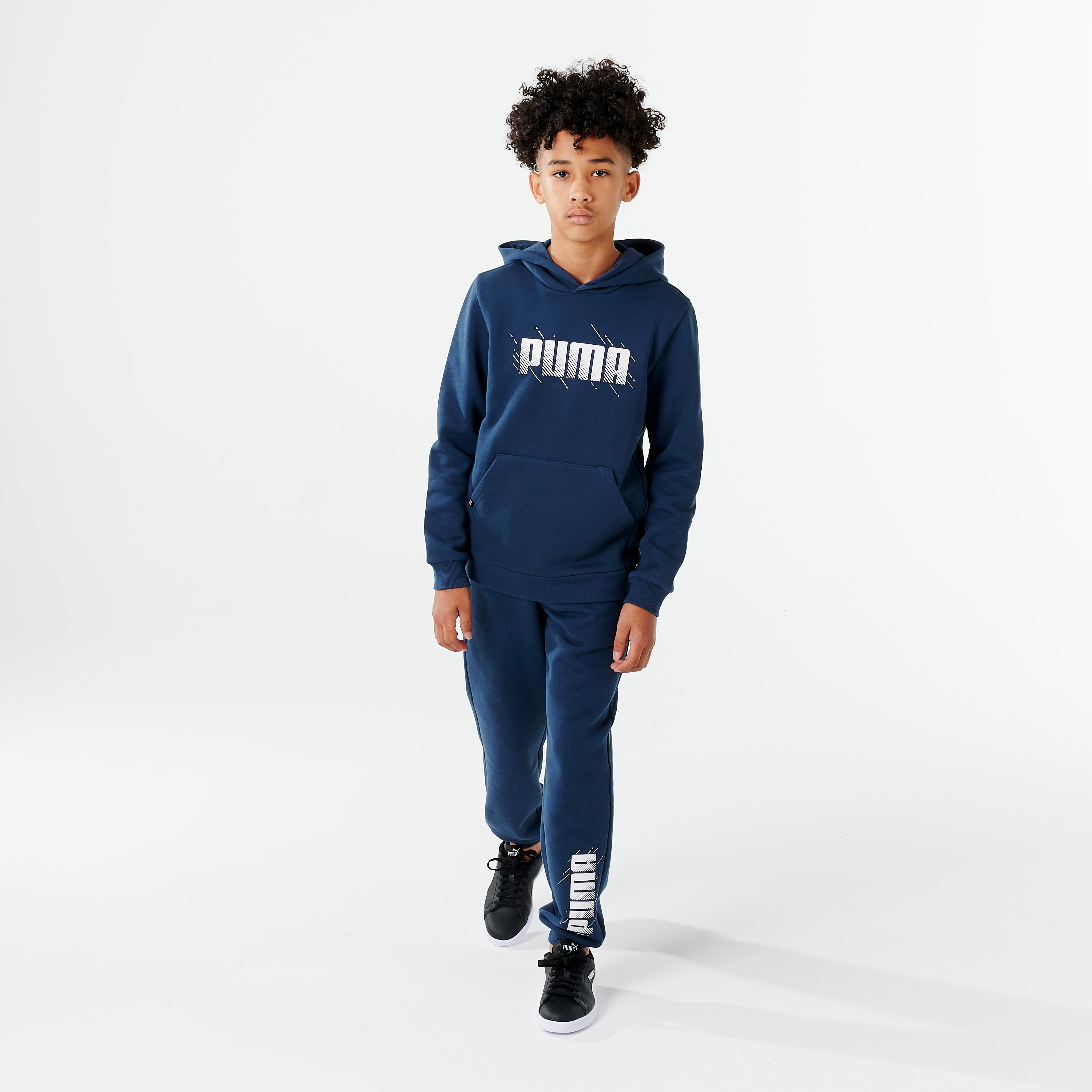 PUMA FELPA CON CAPPUCCIO PER BAMBINI - MARINA