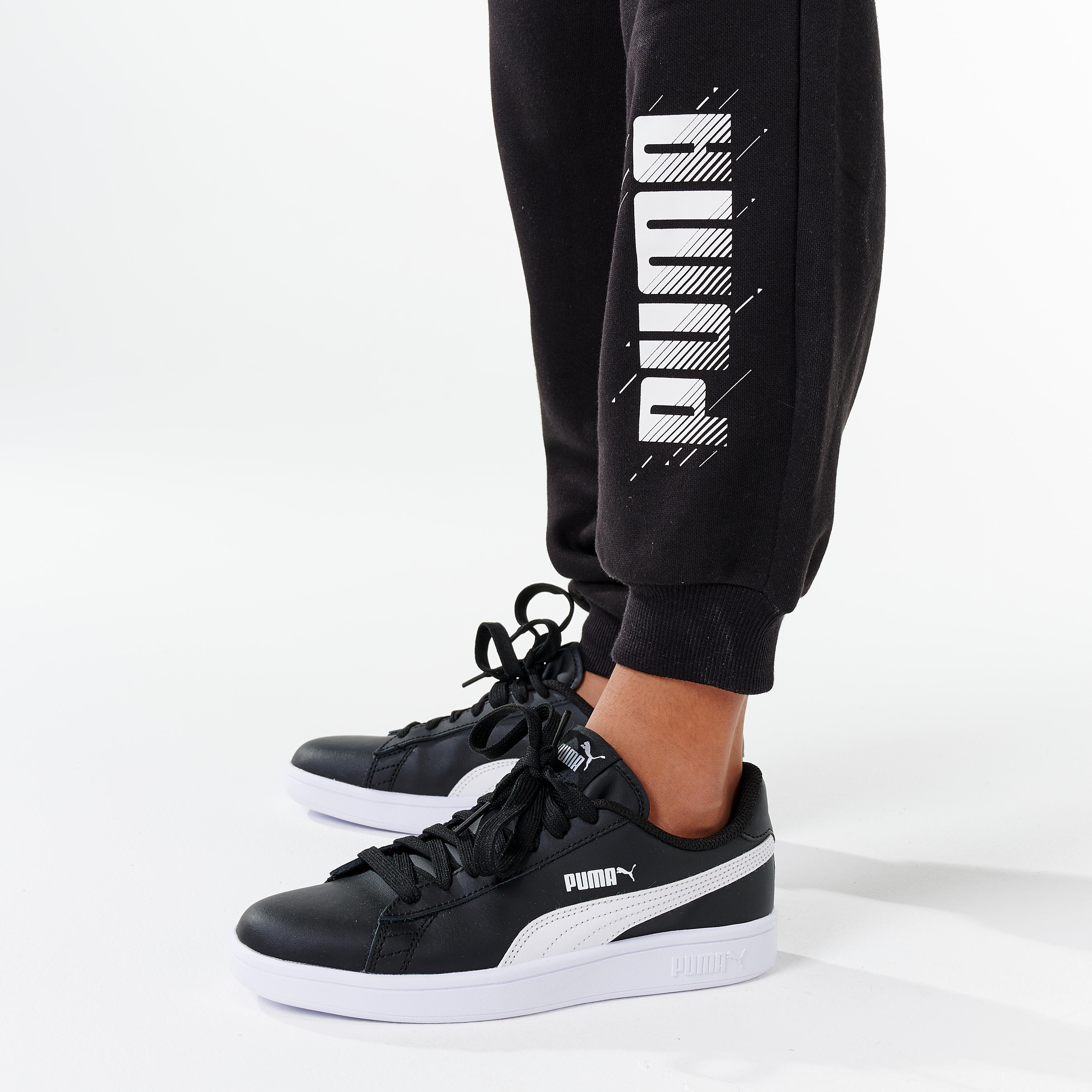Pantalon jogging imprime Puma enfant noir PUMA Decathlon