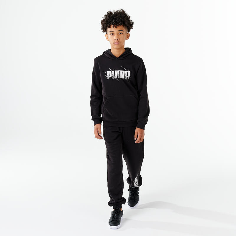 Sudadera Puma Niños Negro Estampado Capucha