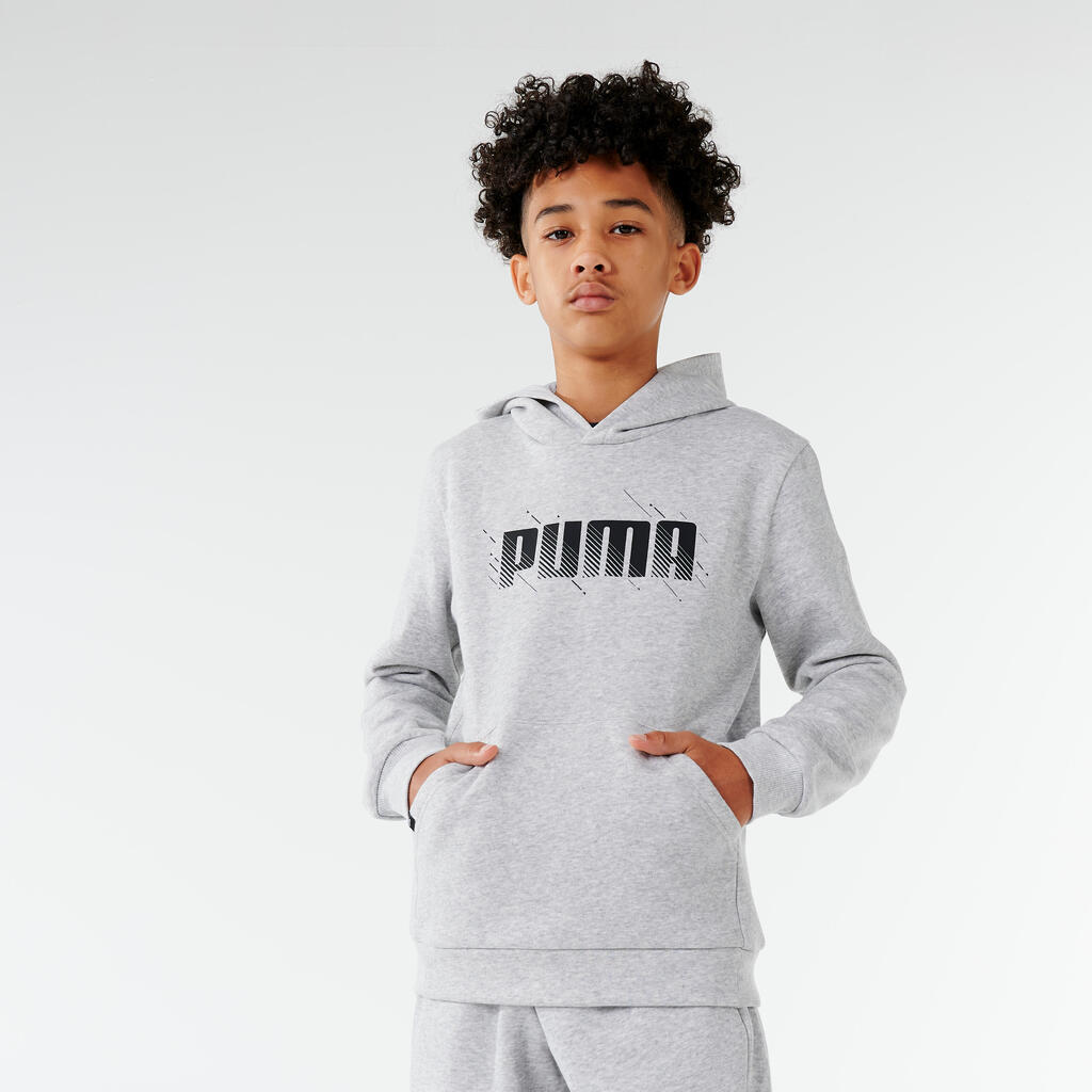 ДЕТСКИ СУИТШЪРТ PUMA, СИВ С ПРИНТ