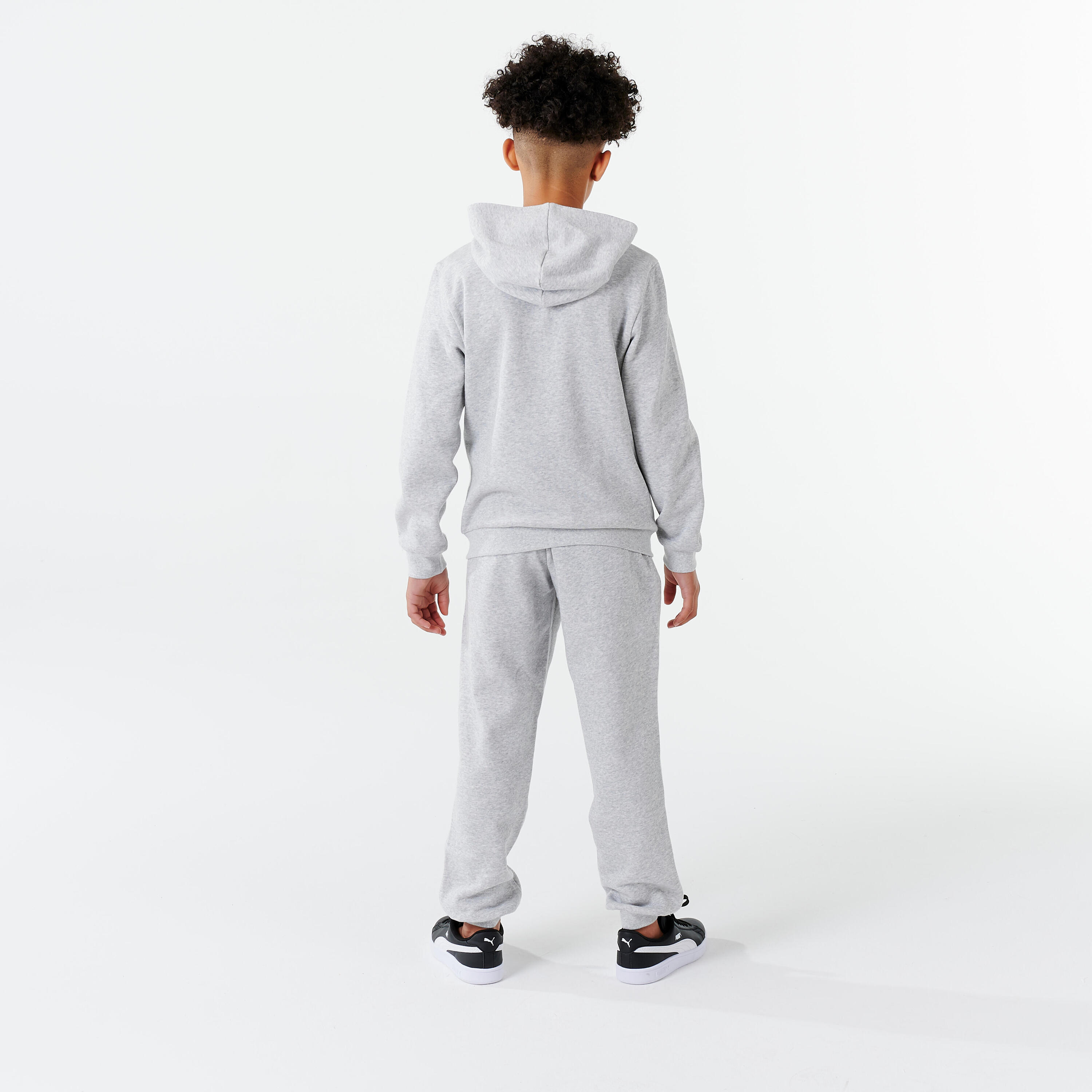Kids' Hooded Sweatshirt - Grey Print 5/6