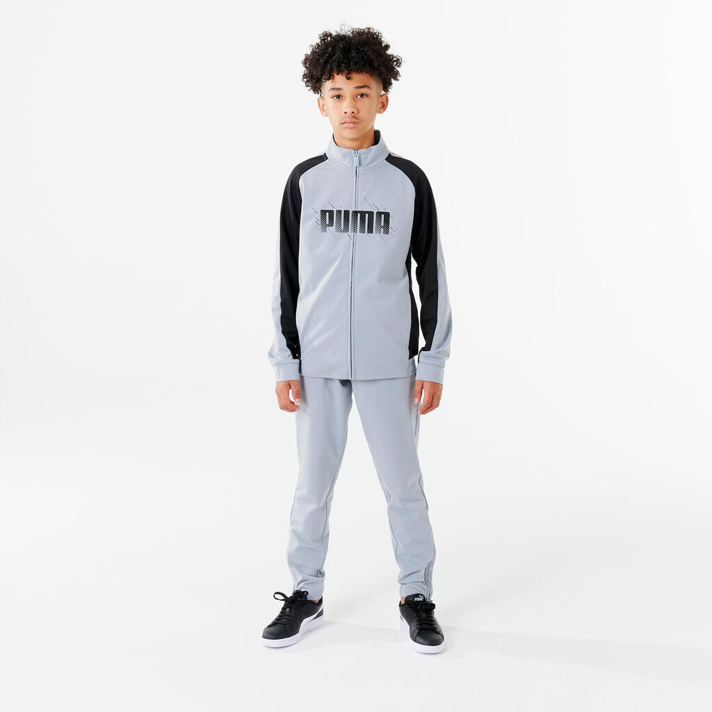 Kids' Breathable Synthetic Tracksuit - Grey