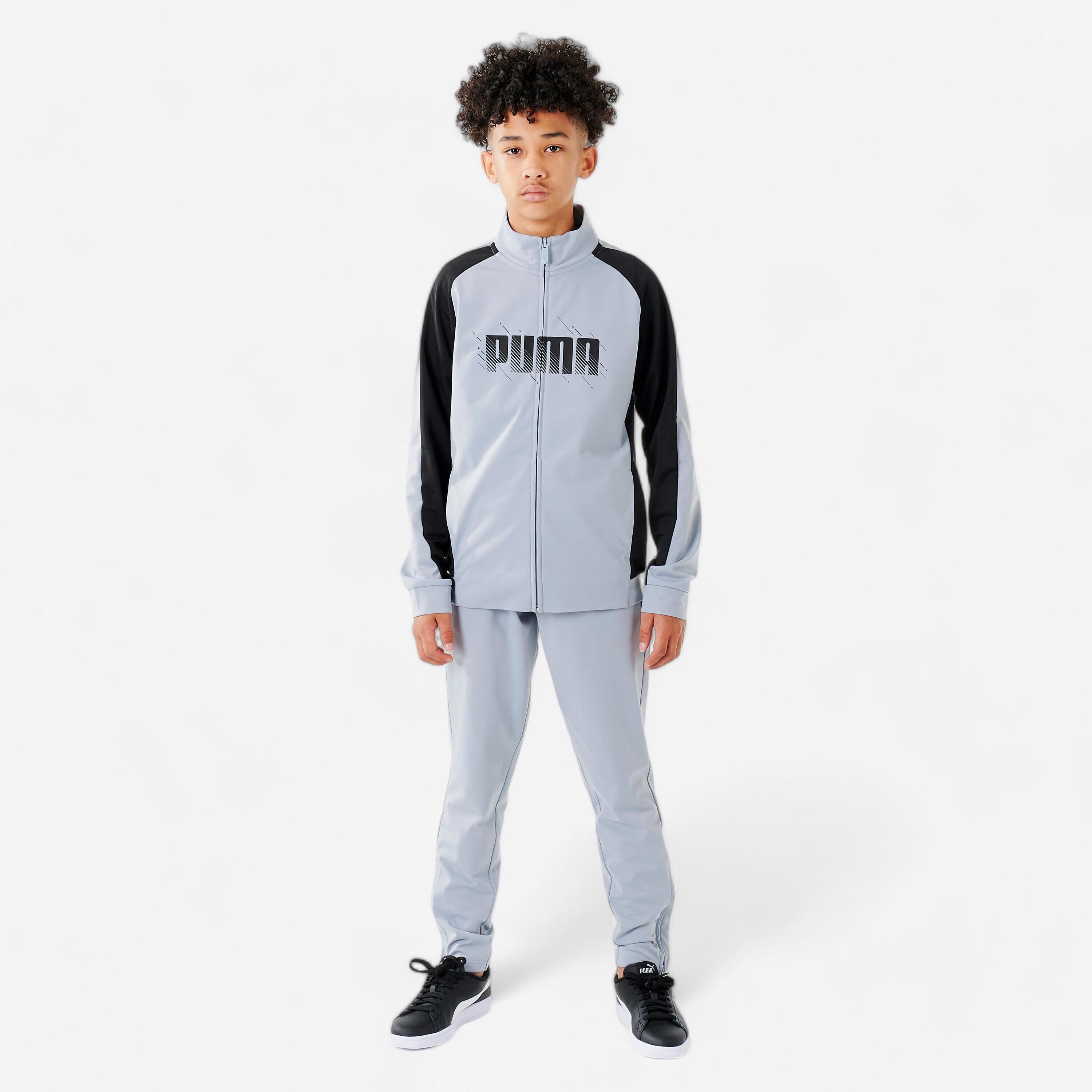Tuta bambino ginnastica Puma traspirante grigia PUMA Decathlon