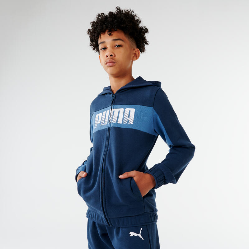 Puma Trainingsanzug Kinder Synthetik Baumwolle atmungsaktiv - grün