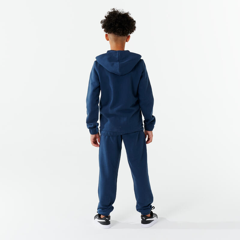 Tuta bambino felpata ginnastica Puma blu