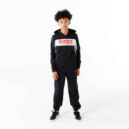 Kids' Breathable Synthetic Cotton Tracksuit - Black