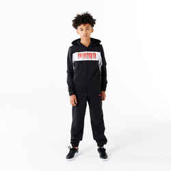 Kids' Breathable Synthetic Cotton Tracksuit - Black